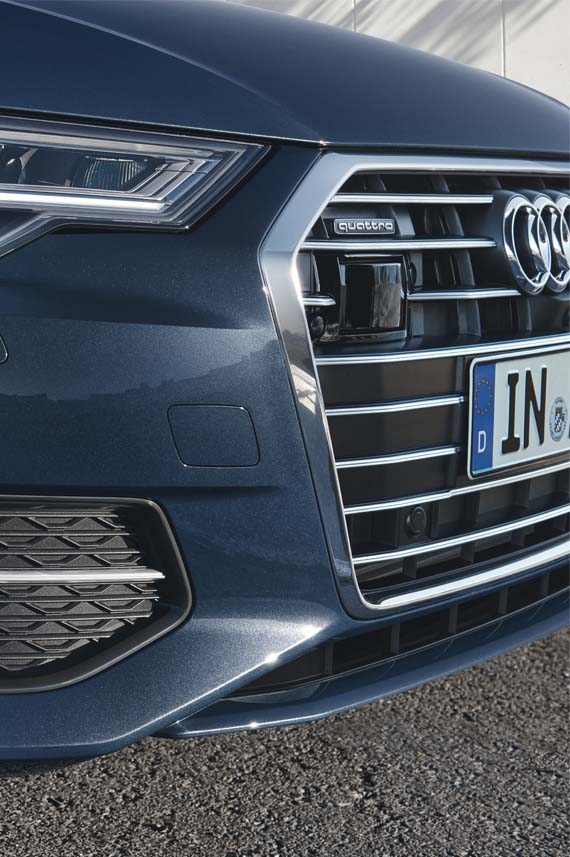Close-up voorzijde Audi A6 Avant